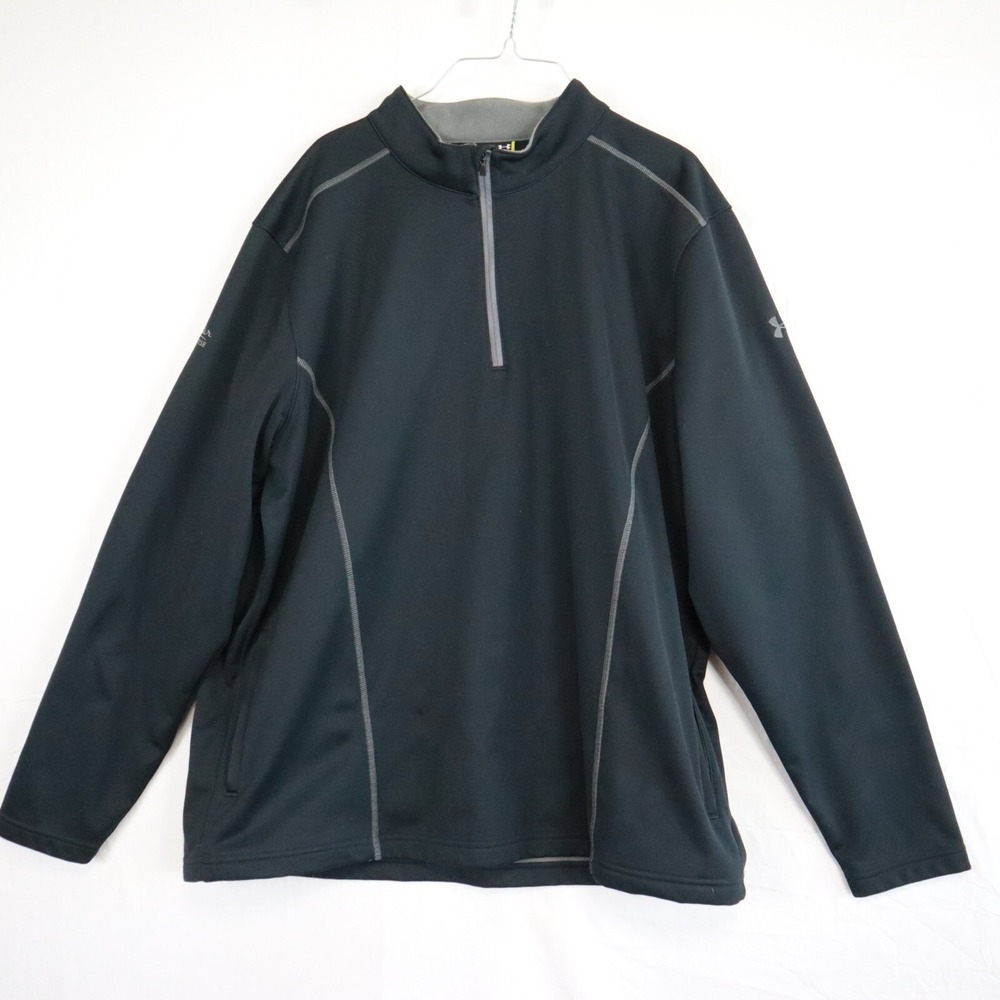 Under Armour Jacket Mens 2XL XXL 1/4 Zip Pullover Mock Neck Winstar Golf Course